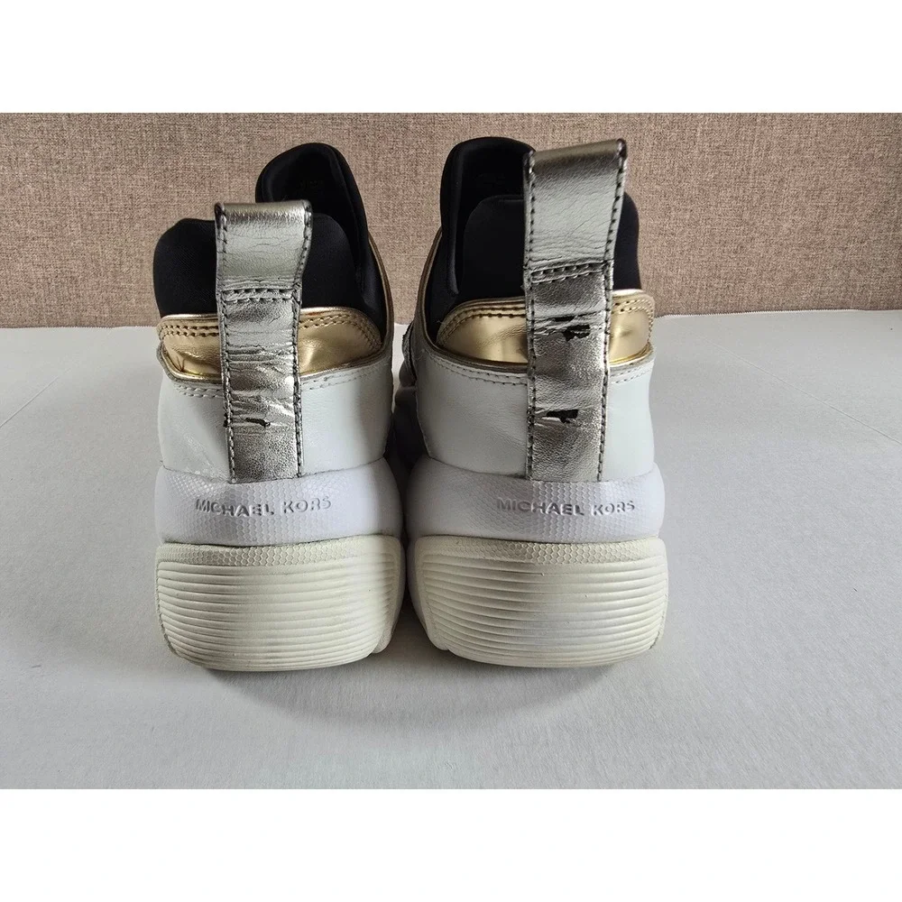 Michael Kors Cosmo Multi Color Snakeskin Embossed Platform Sneakers Straps